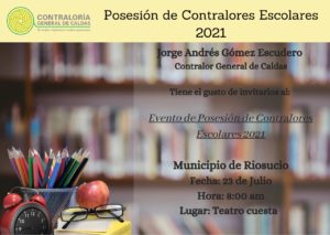 Lee más sobre el artículo Posesión de Contralores Escolares 2021 en el Municipio de Riosucio