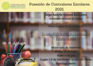 Posesión Contralores Escolares 2021 en el Municipio de Anserma