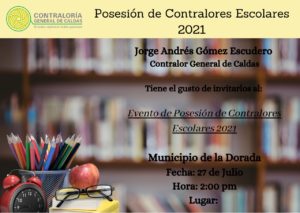 Posesión Contralores Escolares 2021 en el Municipio de la Dorada