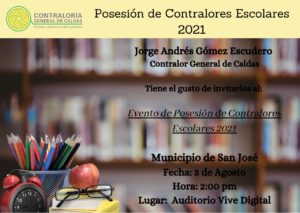 Lee más sobre el artículo Posesión Contralores Escolares 2021 en el Municipio de San José