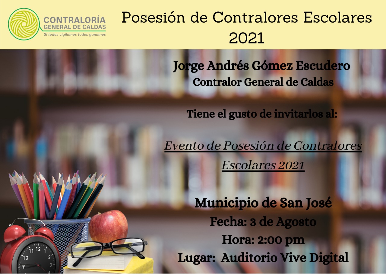 Posesión Contralores Escolares 2021 en el Municipio de San José
