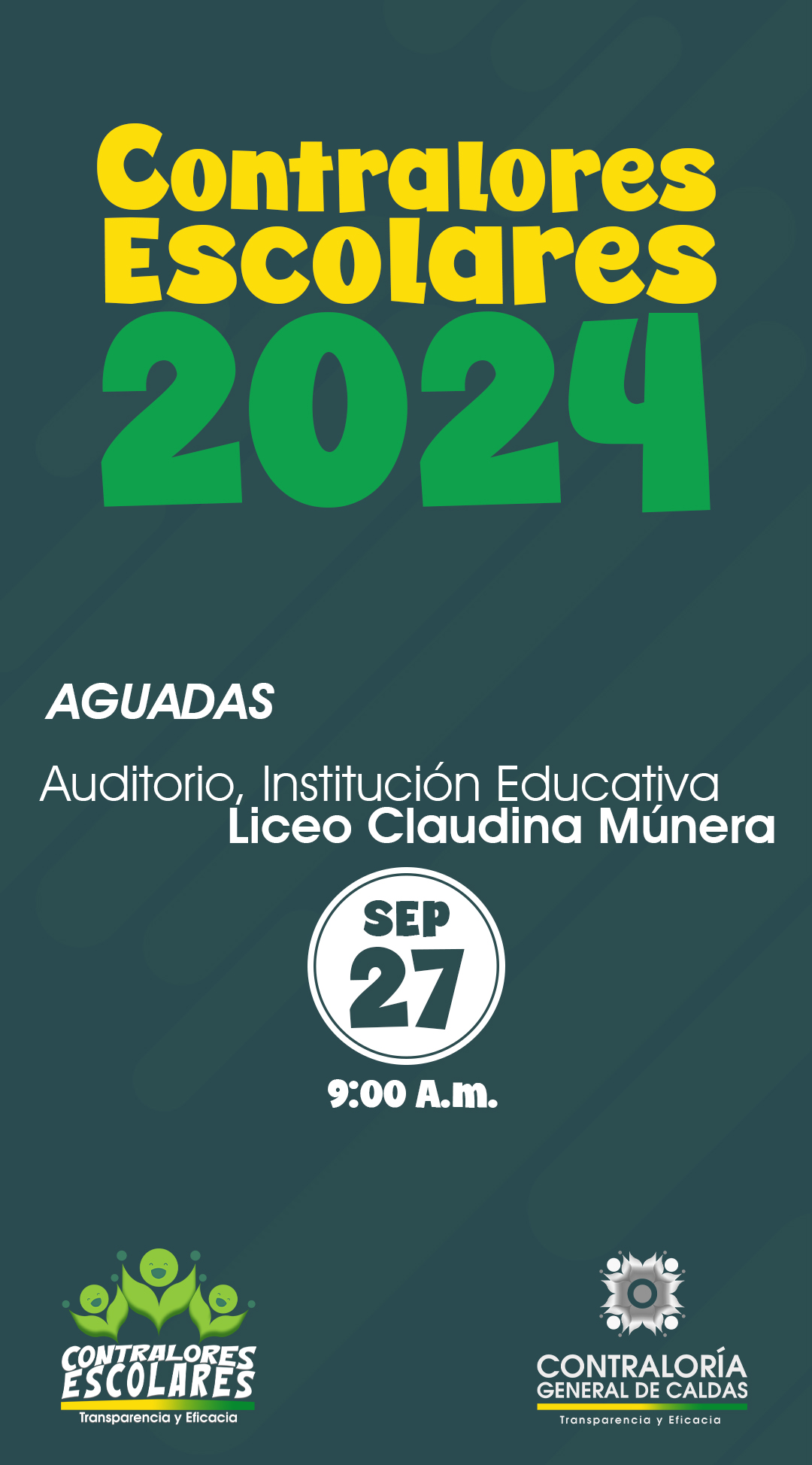 Lee más sobre el artículo Acto de Posesión Contralores Escolares 2024-Municipio de Aguadas